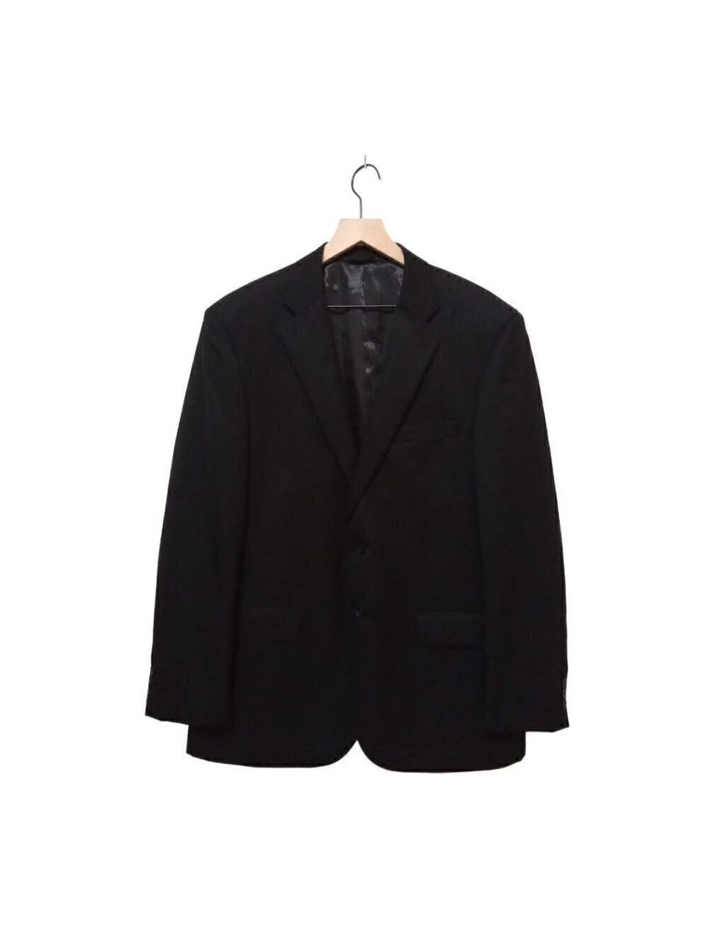 CIANNI Cellini Black Single Breasted Wool Charles Blazer Sz 44L